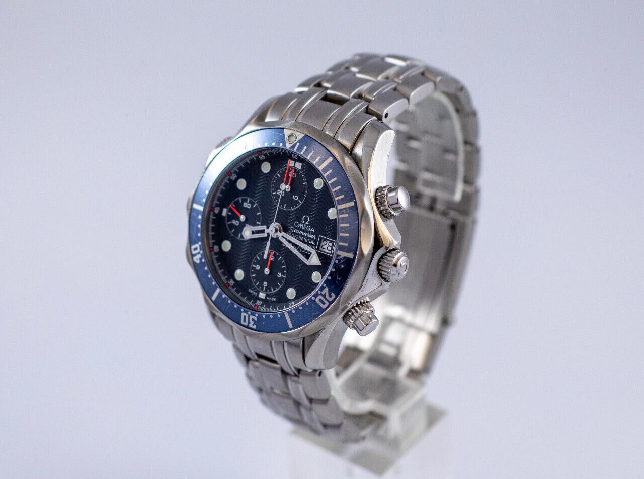 Genuine OMEGA Seamaster 300 2599.80 Chronograph Navy Dial Automatic Men's Watch