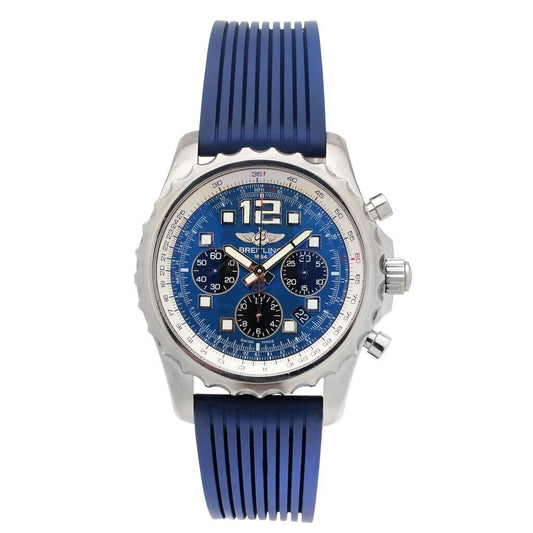 Genuine Breitling Chronospace Automatic Chrono 46mm Blue Dial Watch A23360