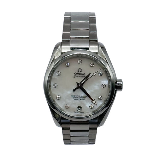 Omega Aqua Terra 38 mm Stainless Steel Mother of Pearl Diamond Dial