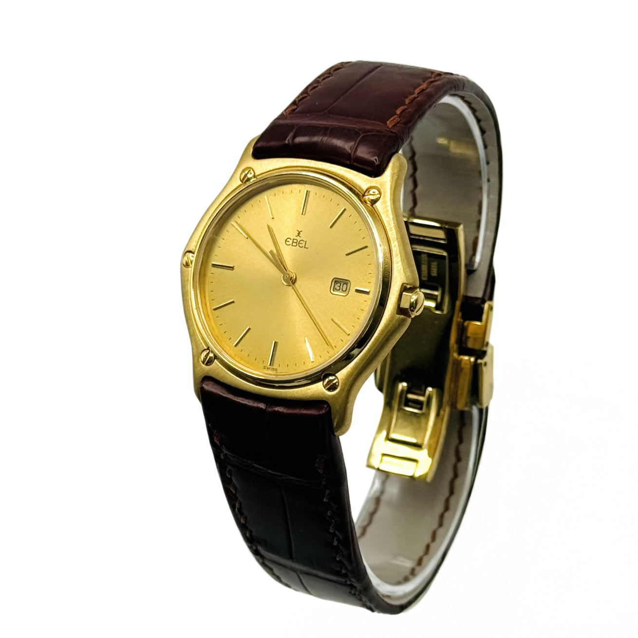 Ebel 1911 Ref 883903 Solid 18k Yellow Gold Dress Watch