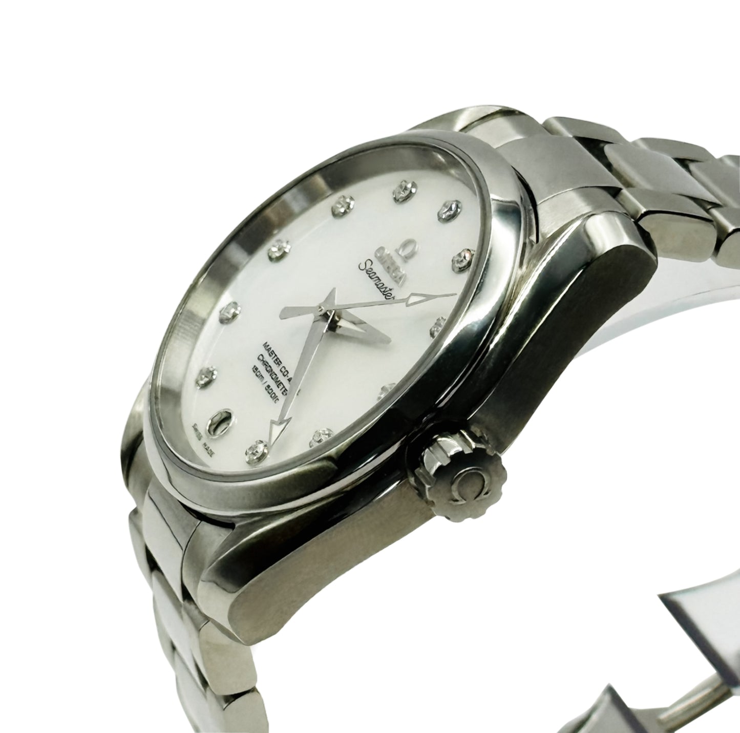 Omega Aqua Terra 38 mm Stainless Steel Mother of Pearl Diamond Dial