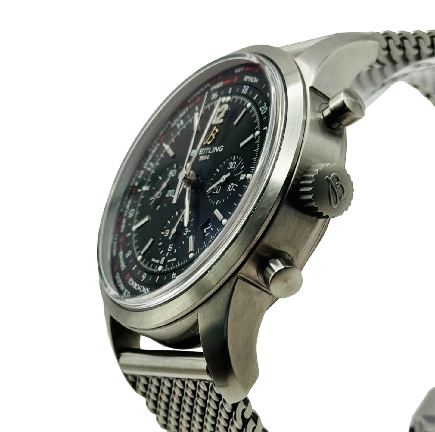Breitling Transocean Unitime Pilot AB0510U6 World Time Chronograph