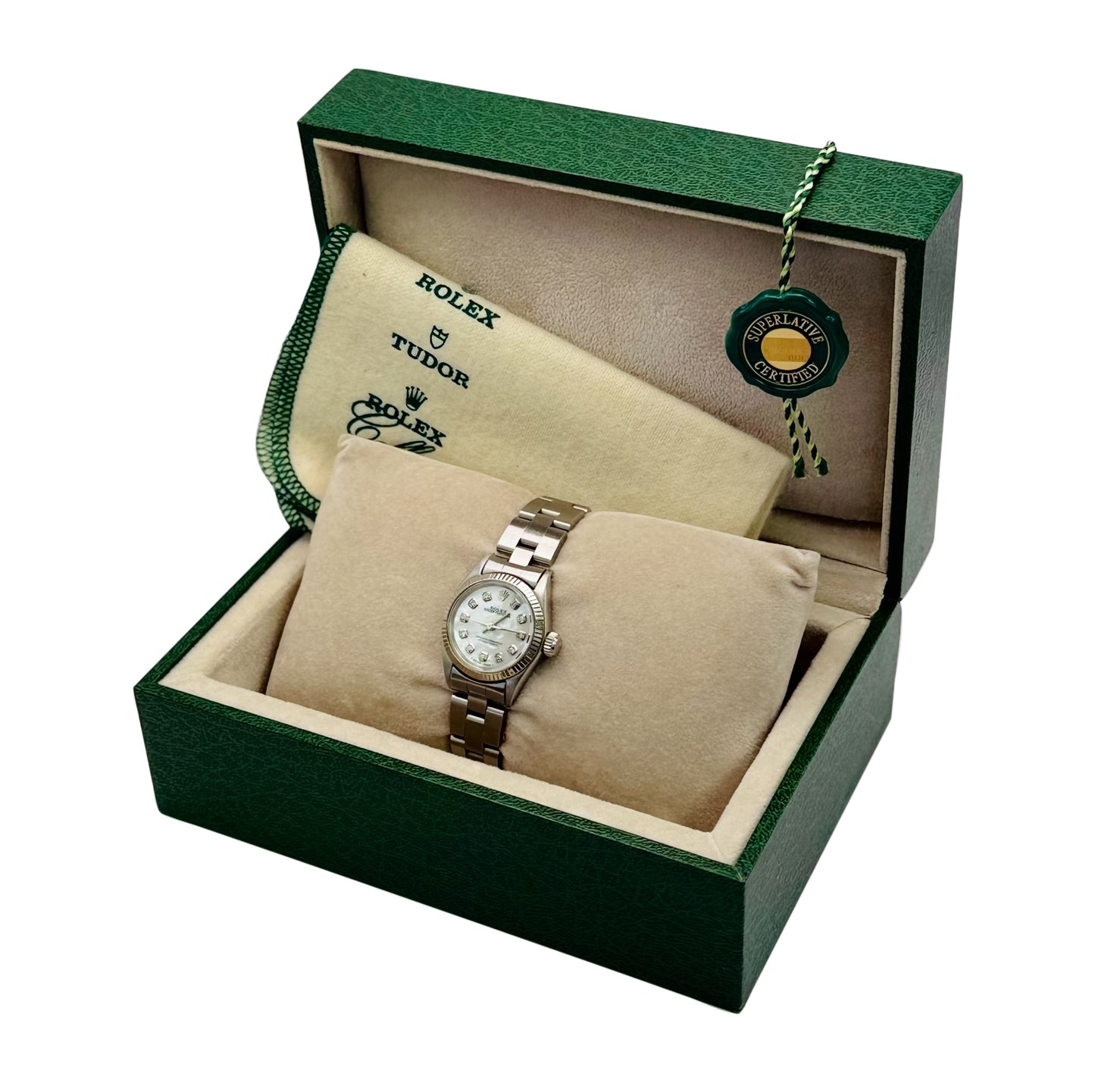 Rolex Ladies 6619 Vintage Mother of Pearl Diamond Dial, Circa 1971