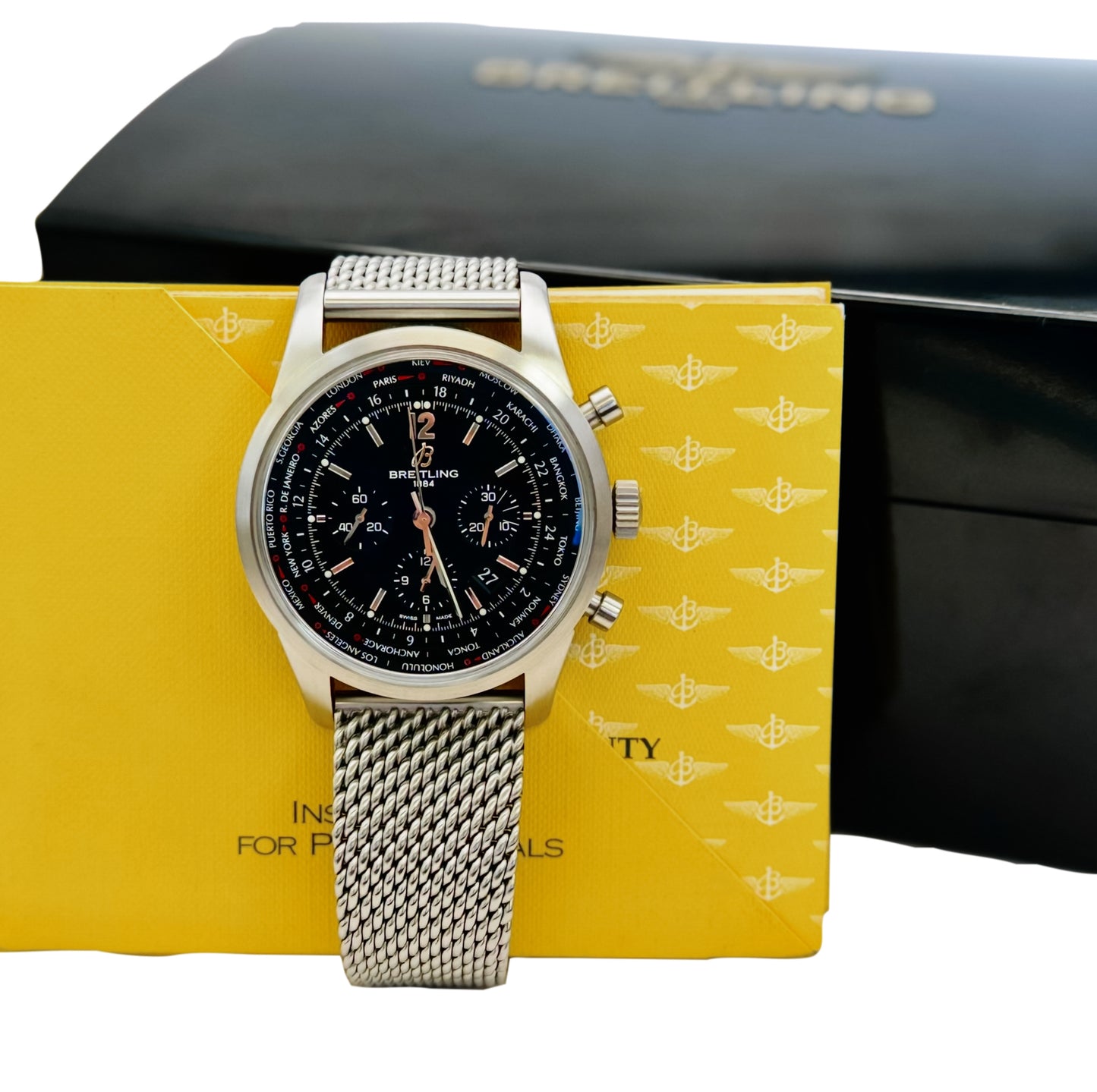 Breitling Transocean Unitime Pilot AB0510U6 World Time Chronograph