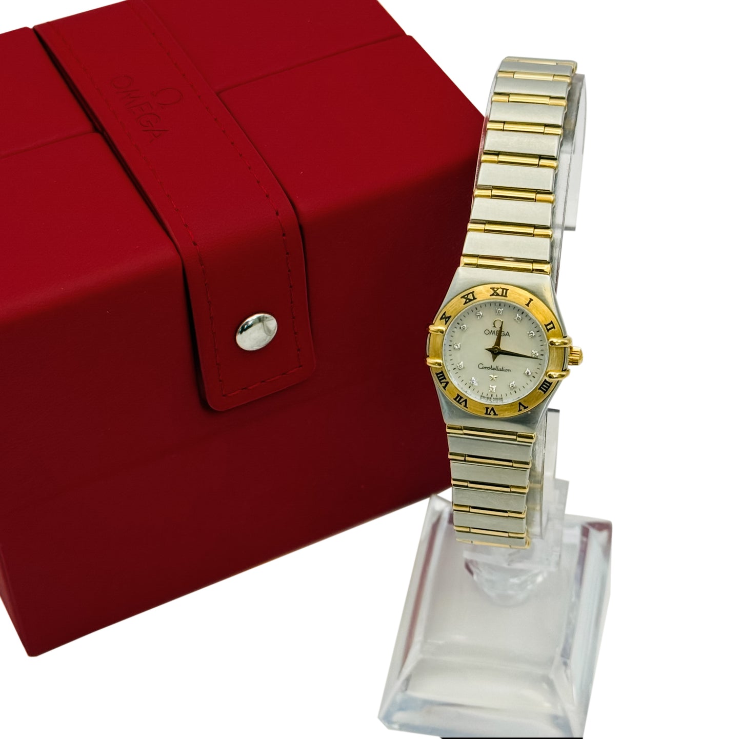 Omega Constellation Ladies Quartz, Two Tone, Diamond Dial