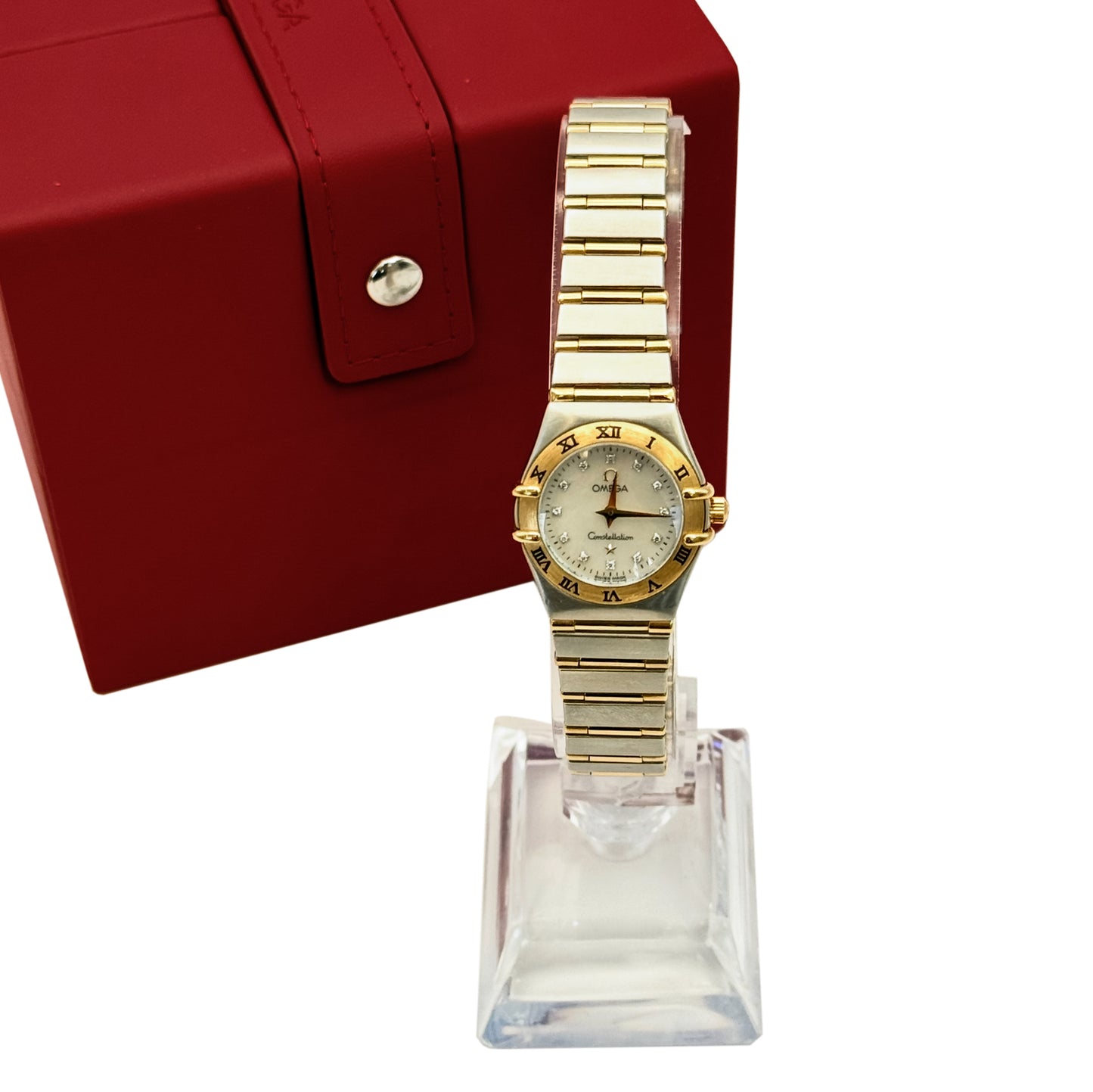 Omega Constellation Ladies Quartz, Two Tone, Diamond Dial