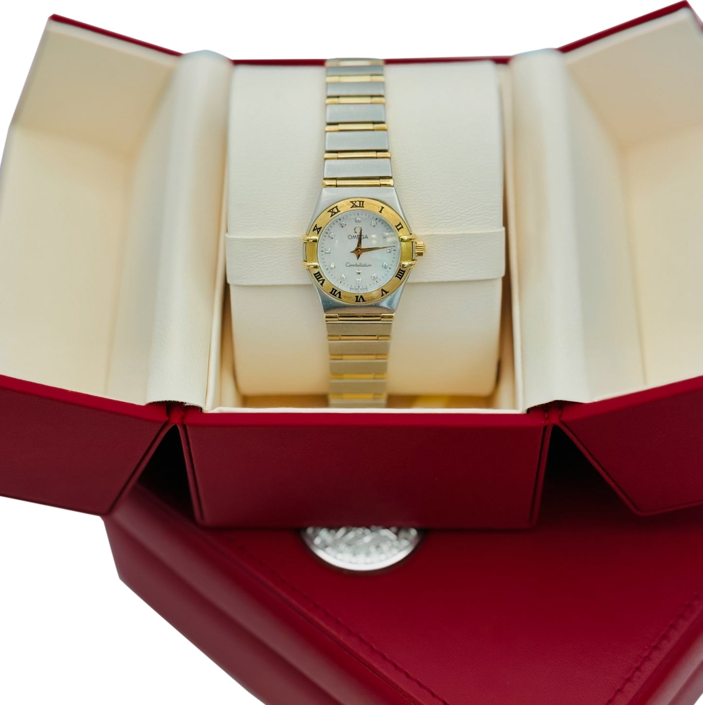 Omega Constellation Ladies Quartz, Two Tone, Diamond Dial